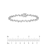 14K Gold Round and Marquise Shape Diamond Round Bracelet
