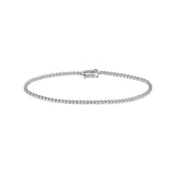14K Gold 1.60 Carat Natural Diamond Three Prong Tennis Bracelet