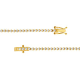 14K Gold 1.60 Carat Natural Diamond Three Prong Tennis Bracelet