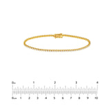 14K Gold 1.60 Carat Natural Diamond Three Prong Tennis Bracelet