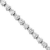 14K Gold 1.60 Carat Natural Diamond Three Prong Tennis Bracelet