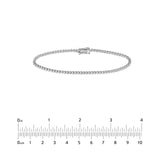 14K Gold 1.60 Carat Natural Diamond Three Prong Tennis Bracelet