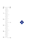 14K Gold 2.5MM Sapphire and Diamond Flower Cluster Stud Earrings