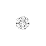 14K Gold 1.00 Carat Natural Diamond Cluster Stud Earrings