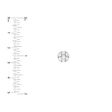 14K Gold 1.00 Carat Natural Diamond Cluster Stud Earrings