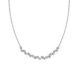 14K Gold Multi Shape Rounds Diamond Necklace