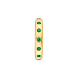 14K Gold Straight Emerald Eternity Band