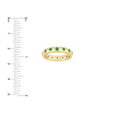 14K Gold Straight Emerald Eternity Band