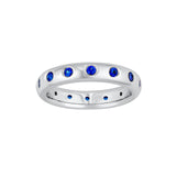 14K Gold Straight Sapphire Eternity Band