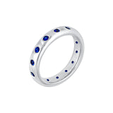 14K Gold Straight Sapphire Eternity Band