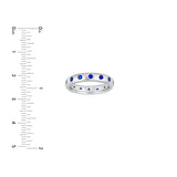 14K Gold Straight Sapphire Eternity Band