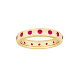 14K Gold Straight Ruby Eternity Band