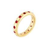 14K Gold Straight Ruby Eternity Band