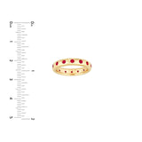 14K Gold Straight Ruby Eternity Band