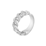 14K Gold Diamond Cuban Linked Band