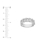 14K Gold Diamond Cuban Linked Band