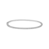 14K Gold 0.85 Carat Diamond Prong Set Bangle Bracelet