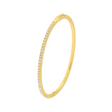 14K Gold 0.85 Carat Diamond Prong Set Bangle Bracelet