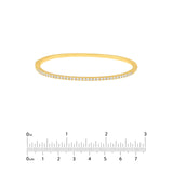 14K Gold 0.85 Carat Diamond Prong Set Bangle Bracelet