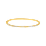 14K Gold 0.85 Carat Diamond Prong Set Bangle Bracelet
