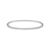 14K Gold 1.40 Carat Diamond Prong Set Bangle Bracelet