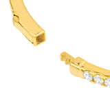 14K Gold 1.40 Carat Diamond Prong Set Bangle Bracelet