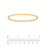 14K Gold 1.40 Carat Diamond Prong Set Bangle Bracelet