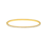 14K Gold 1.40 Carat Diamond Prong Set Bangle Bracelet