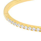 14K Gold 1.40 Carat Diamond Prong Set Bangle Bracelet