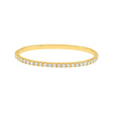 14K Gold 2.60 Carat Diamond Prong Set Bangle Bracelet