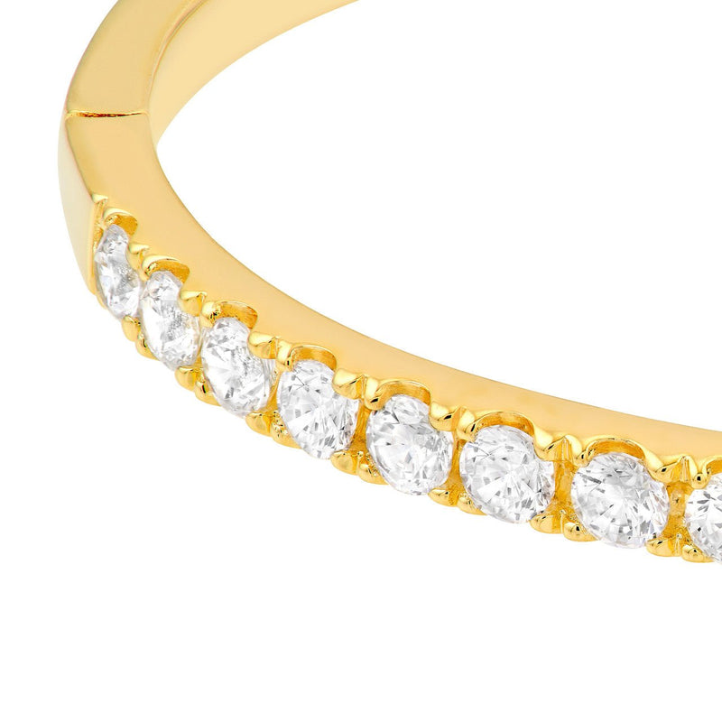14K Gold 2.60 Carat Diamond Prong Set Bangle Bracelet