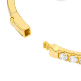 14K Gold 2.60 Carat Diamond Prong Set Bangle Bracelet