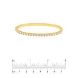 14K Gold 2.60 Carat Diamond Prong Set Bangle Bracelet