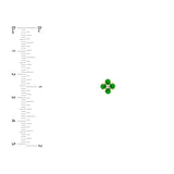 14K Gold 2.5MM Tsavorite and Diamond Flower Cluster Stud Earrings