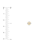 14K Gold 2.5MM Diamond Flower Cluster Stud Earrings