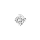 14K Gold 2.5MM Diamond Flower Cluster Stud Earrings