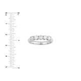 14K Gold 5 Stone Diamond Band