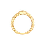 14K Gold Alternating Puffy Hearts Band