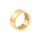 14K Gold 8MM Flat Gold Band