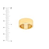 14K Gold 8MM Flat Gold Band