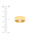 14K Gold Flat Gold Band