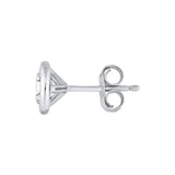 14K Gold Diamond Martini Bezel Stud Earrings