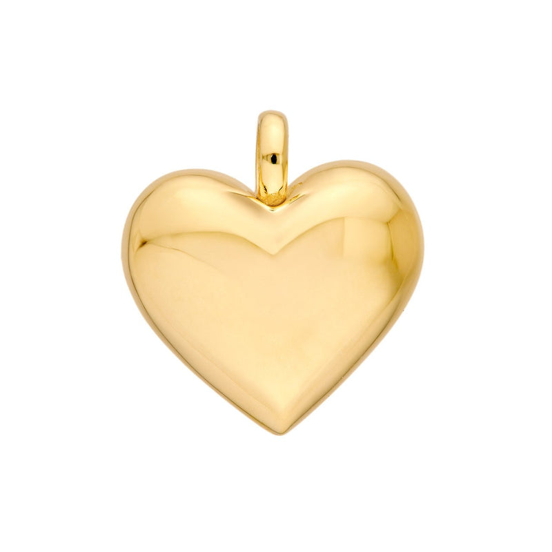 14K Gold Heart Charm Pendant