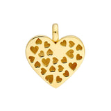 14K Gold Heart Charm Pendant