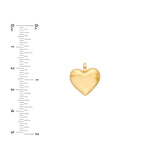 14K Gold Heart Charm Pendant