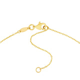14K Gold Fluted Heart Pendant Necklace