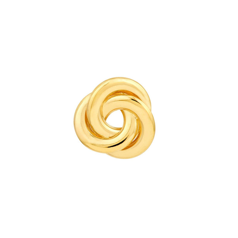 14K Gold Open Tri Knot Love Stud Earrings