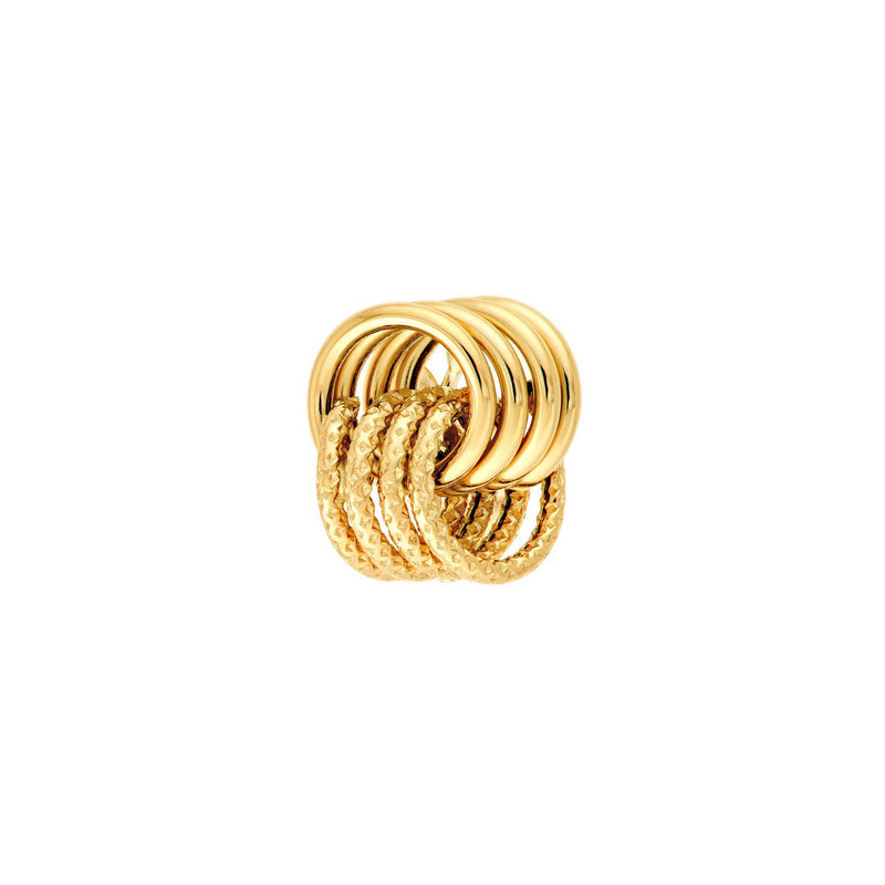 14K Gold Multi Love Knot Stud Earrings