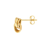 14K Gold Multi Love Knot Stud Earrings