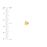 14K Gold Tri Knot Love Stud Earrings
